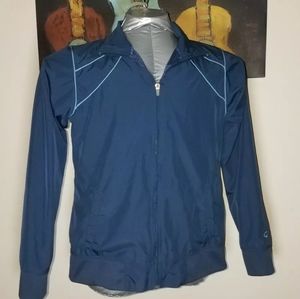 Vintage Champion Full Zip Blue Windbreaker Sz M